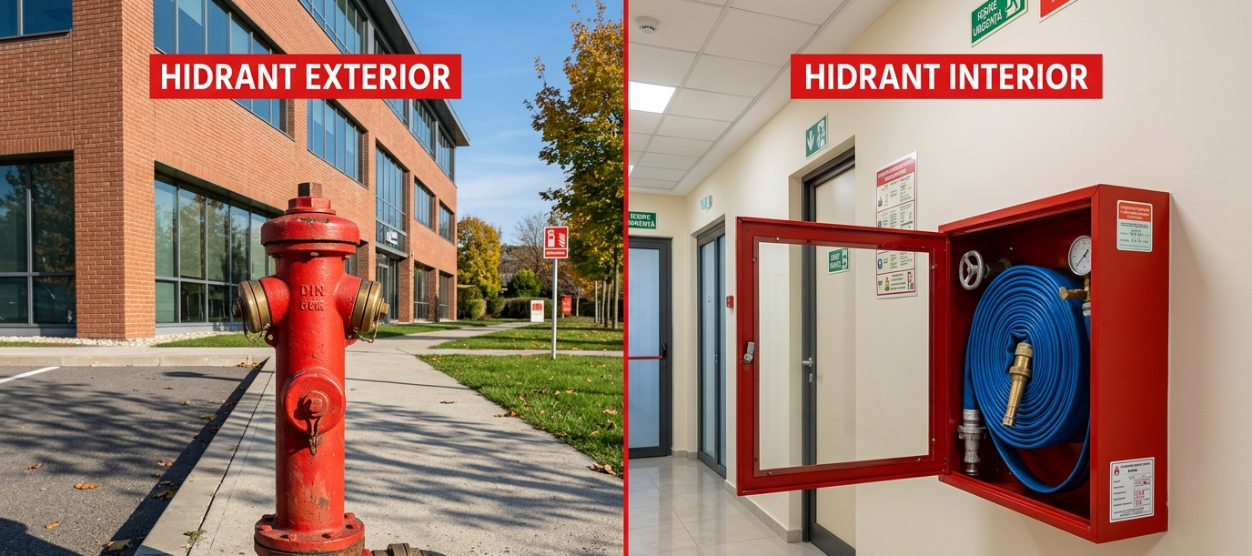 Hidrant exterior și hidrant interior
